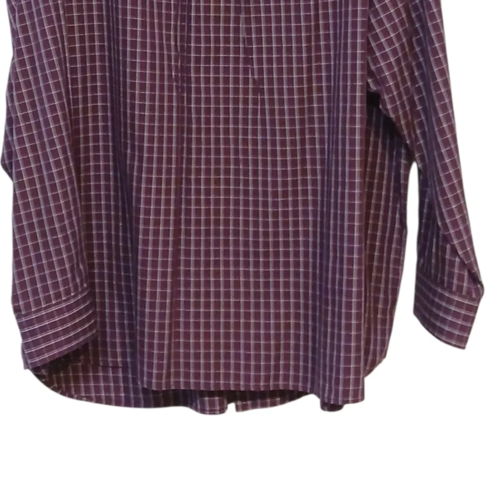 Daniel Cremieux - NWOT, Burgundy Shirt W/Multi Colored Plaid Stripes Pocket, XXL